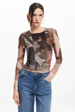 Camiseta estampado flores