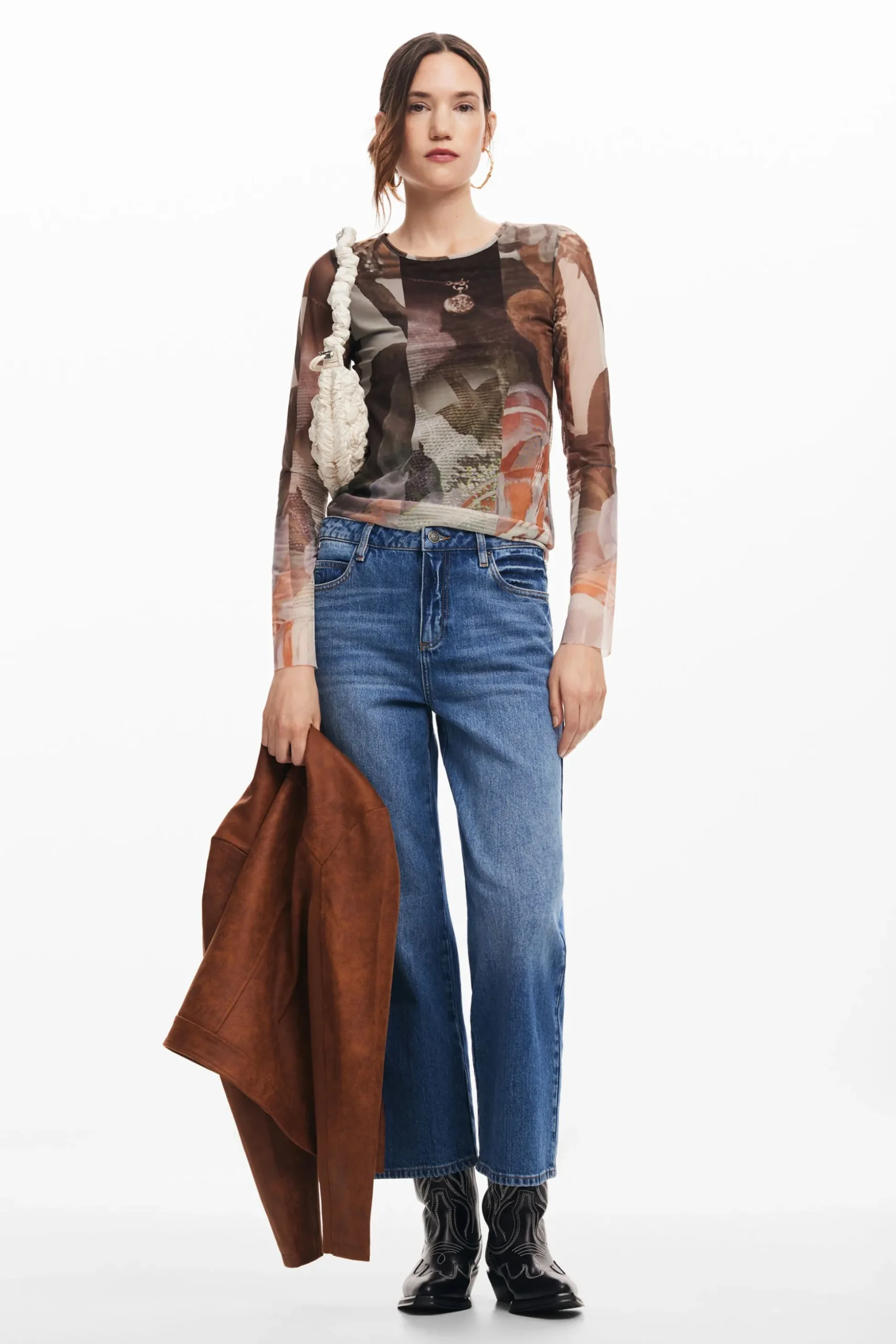 Camiseta estampado flores