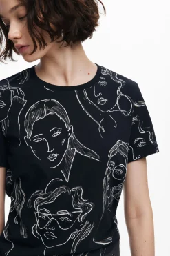 Camiseta manga corta caras