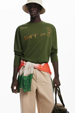 Camiseta mensaje manga larga