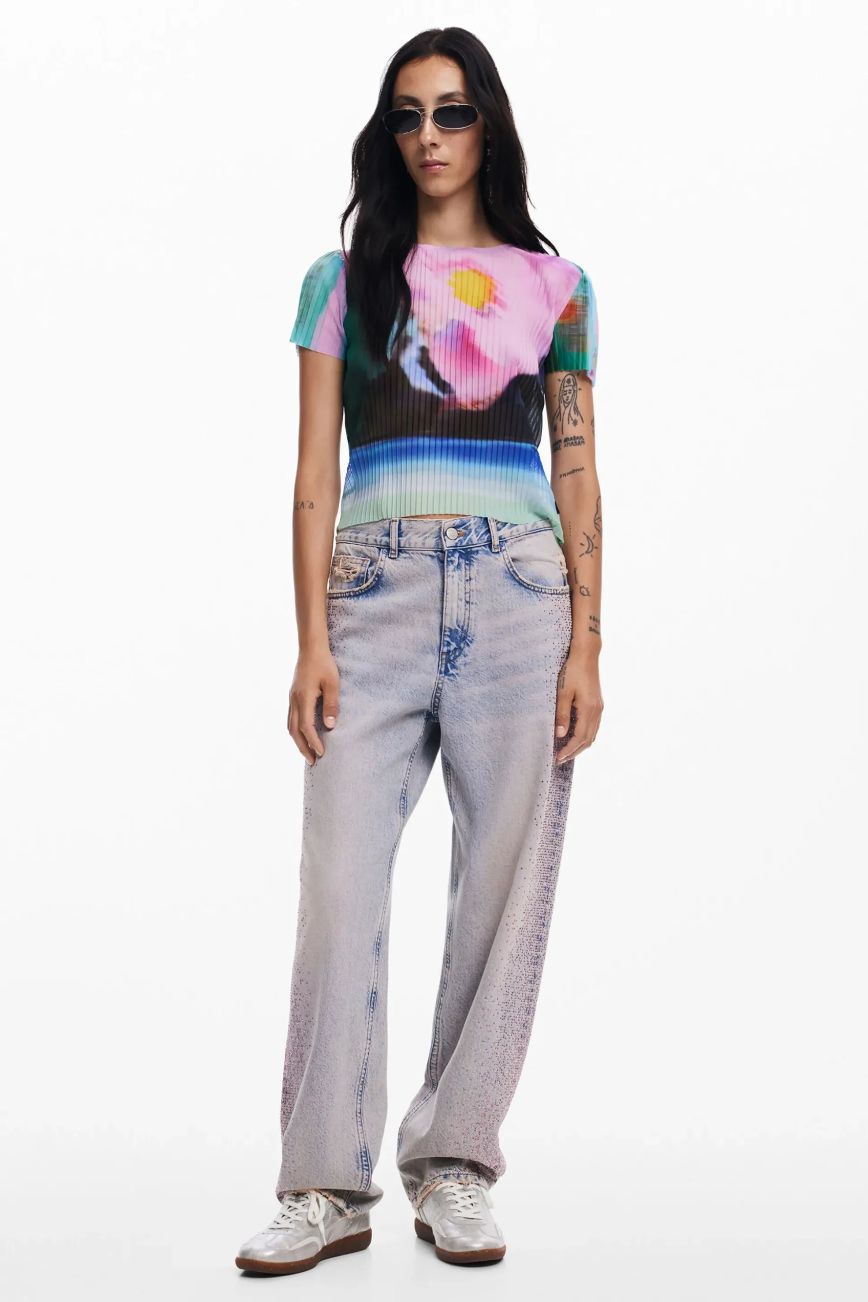 Camiseta paisaje difuminado