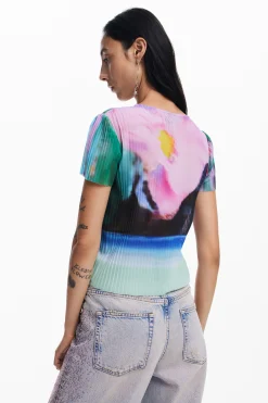 Camiseta paisaje difuminado
