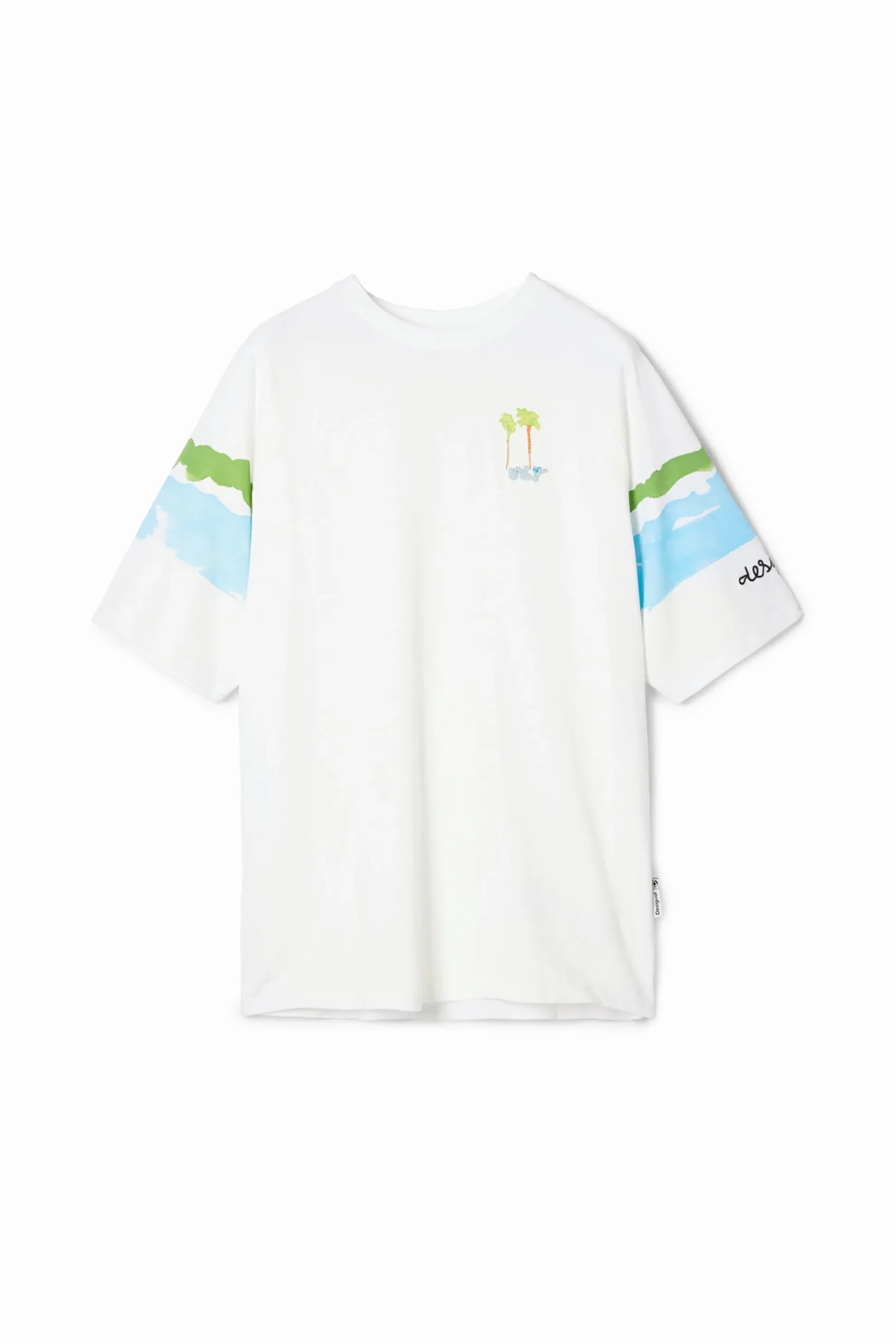 Camiseta palmeras acuarela