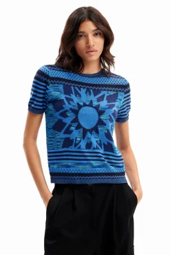 Camiseta punto flor