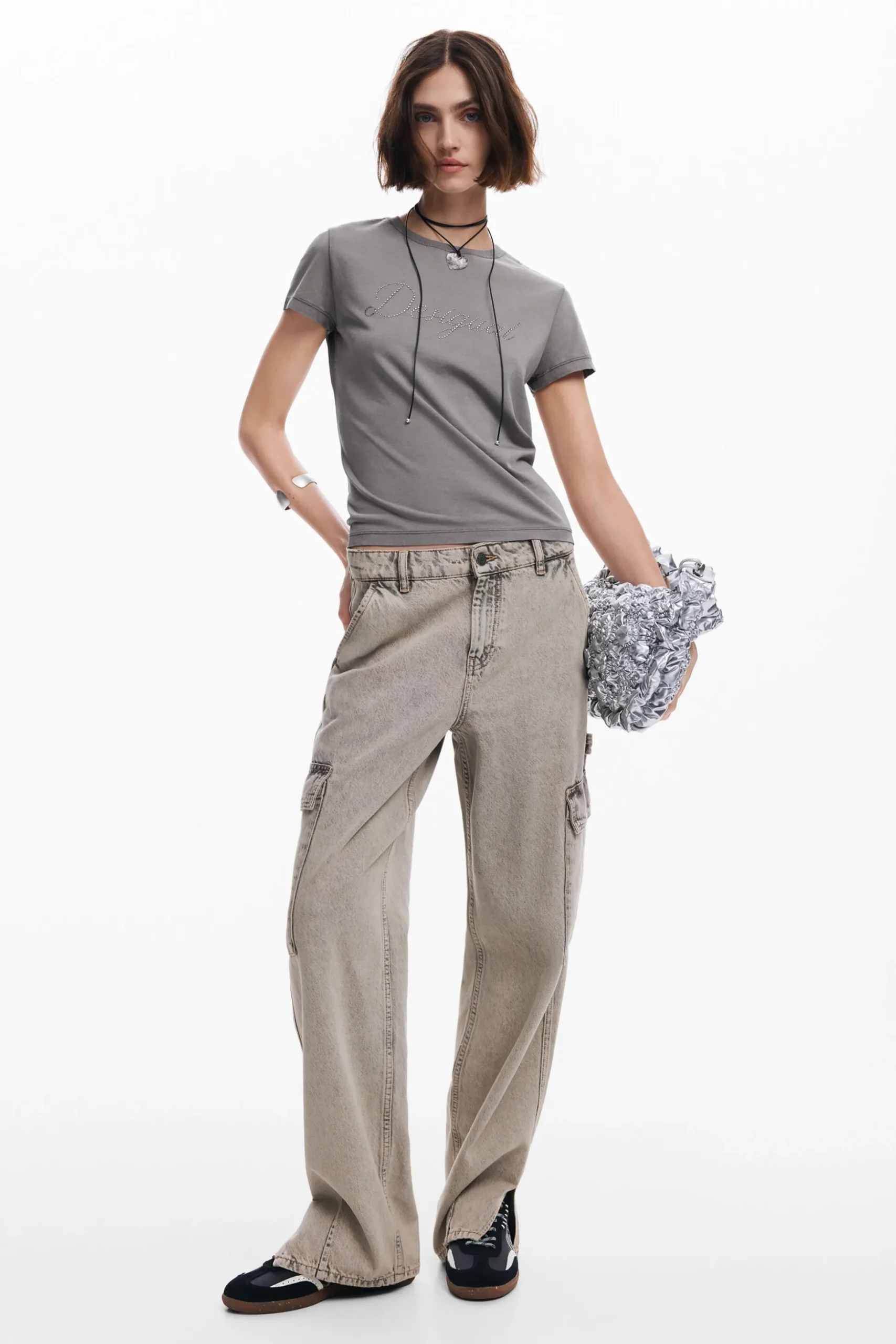 Camiseta slim strass