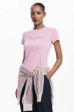 Camiseta slim strass