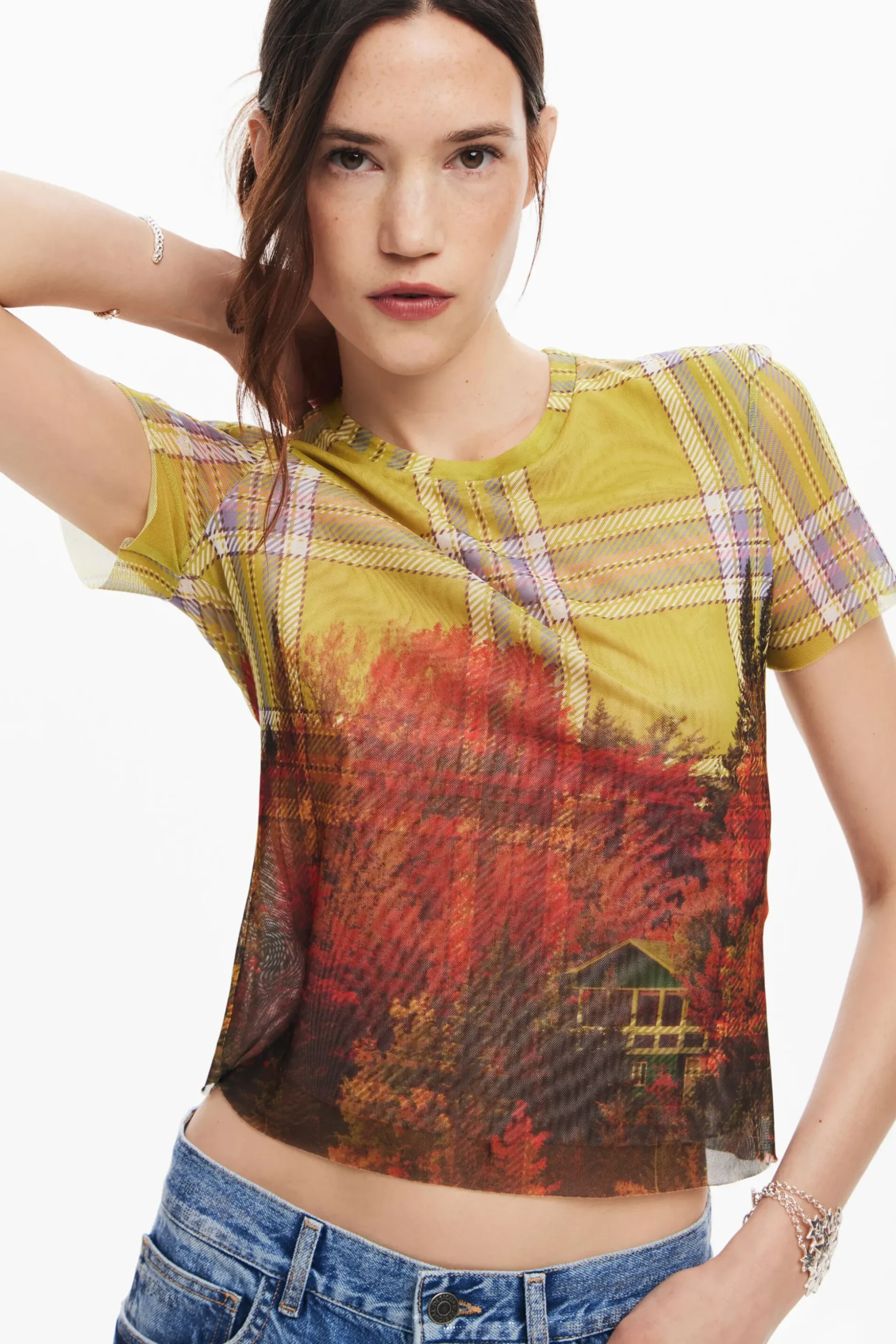 Camiseta tul estampado
