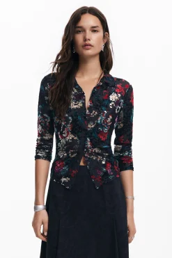 Camiseta tul estampado floral