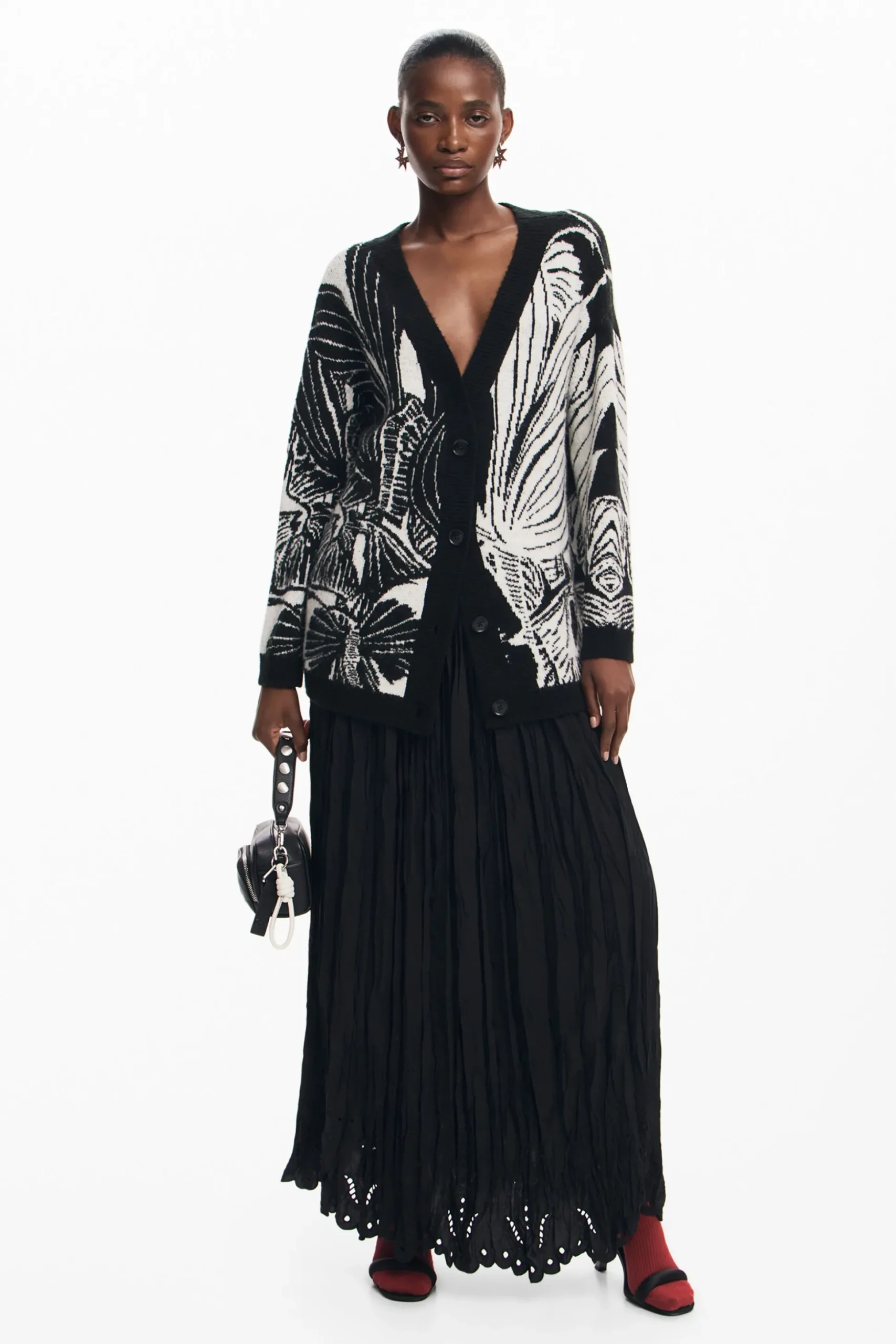 Cardigan estampado