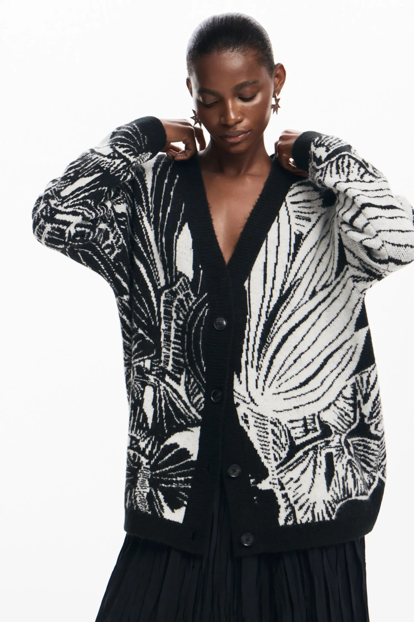 Cardigan estampado