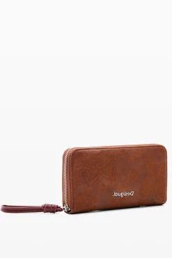 Cartera grande bordado flores