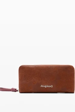 Cartera grande bordado flores