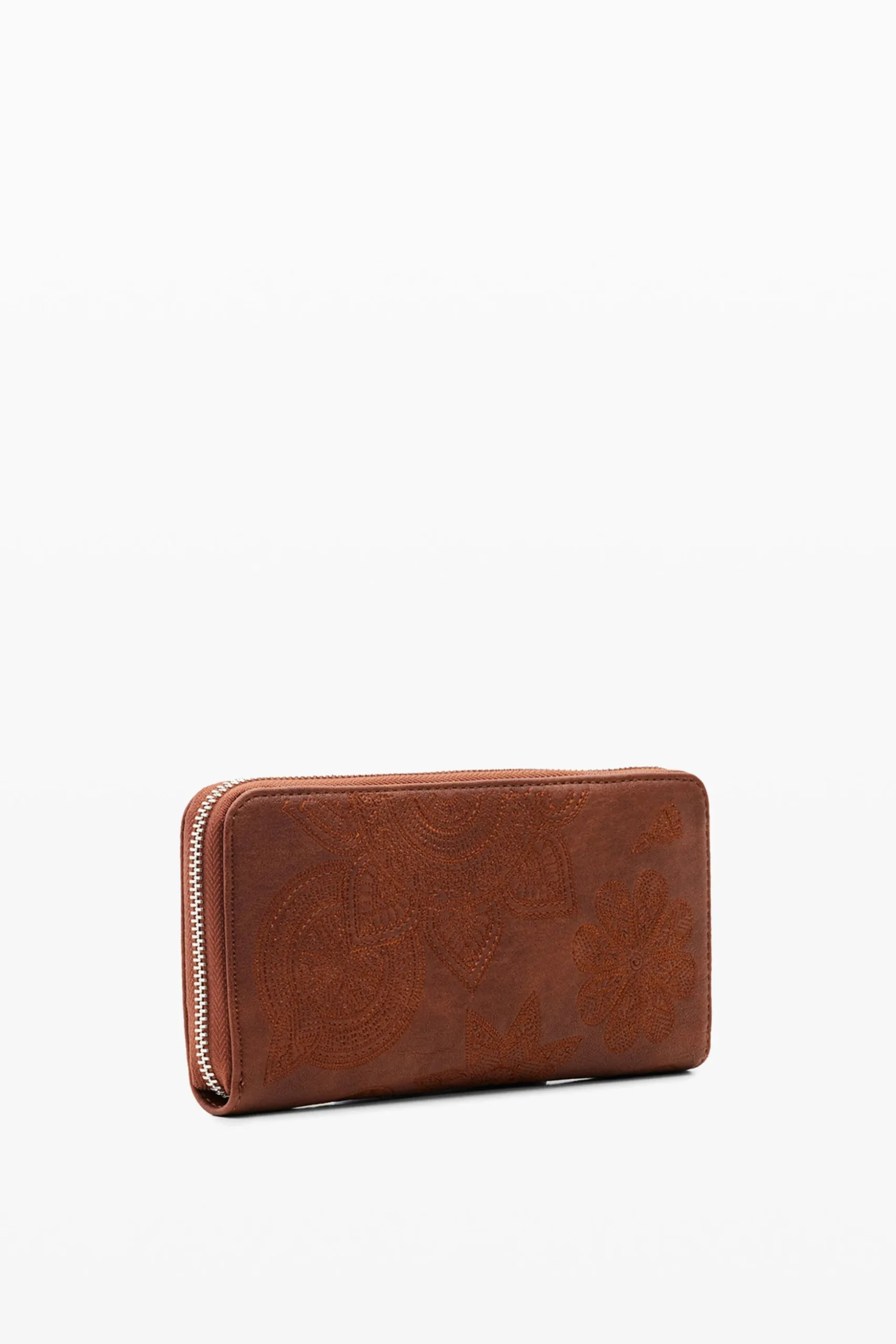 Cartera grande bordado flores