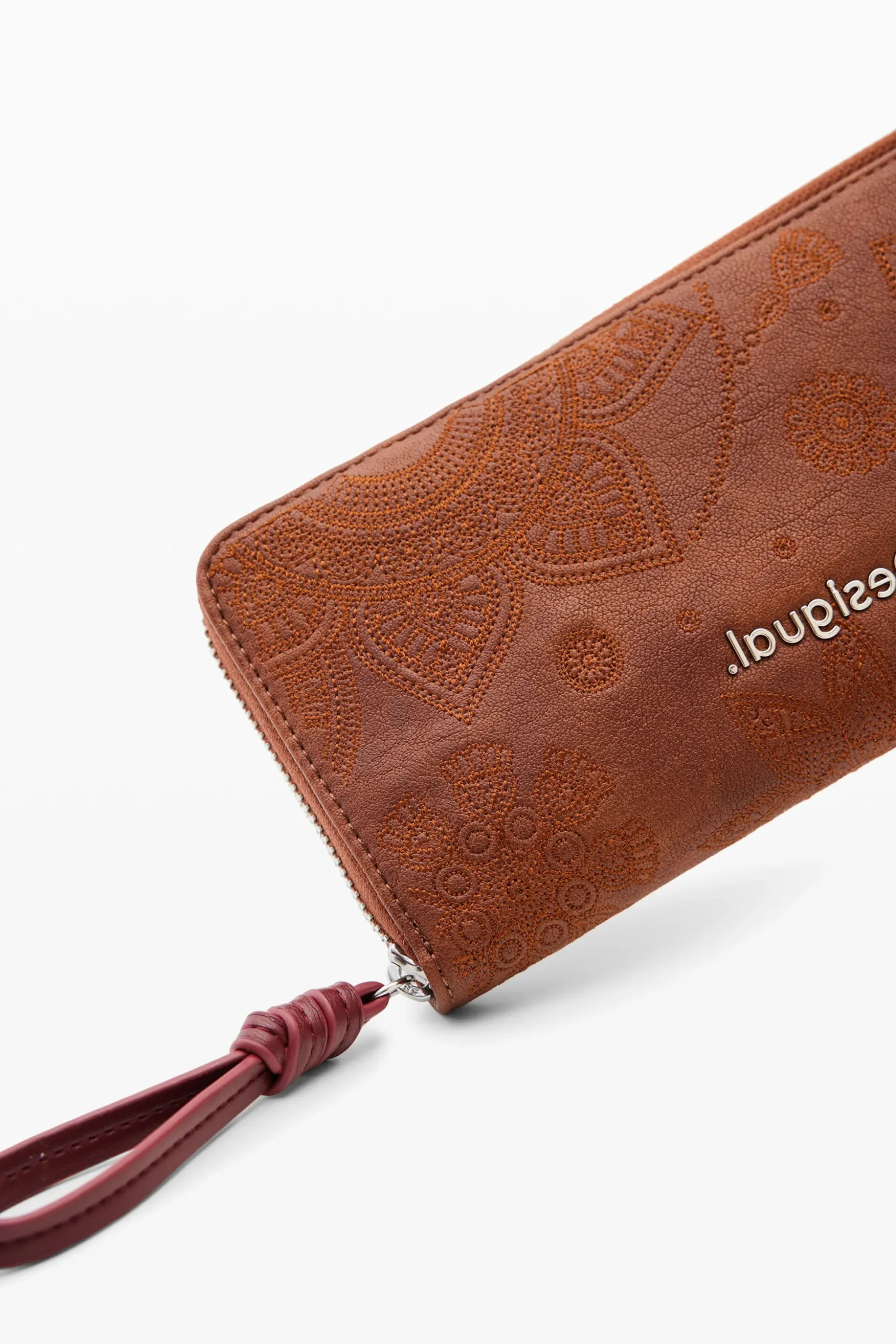 Cartera grande bordado flores