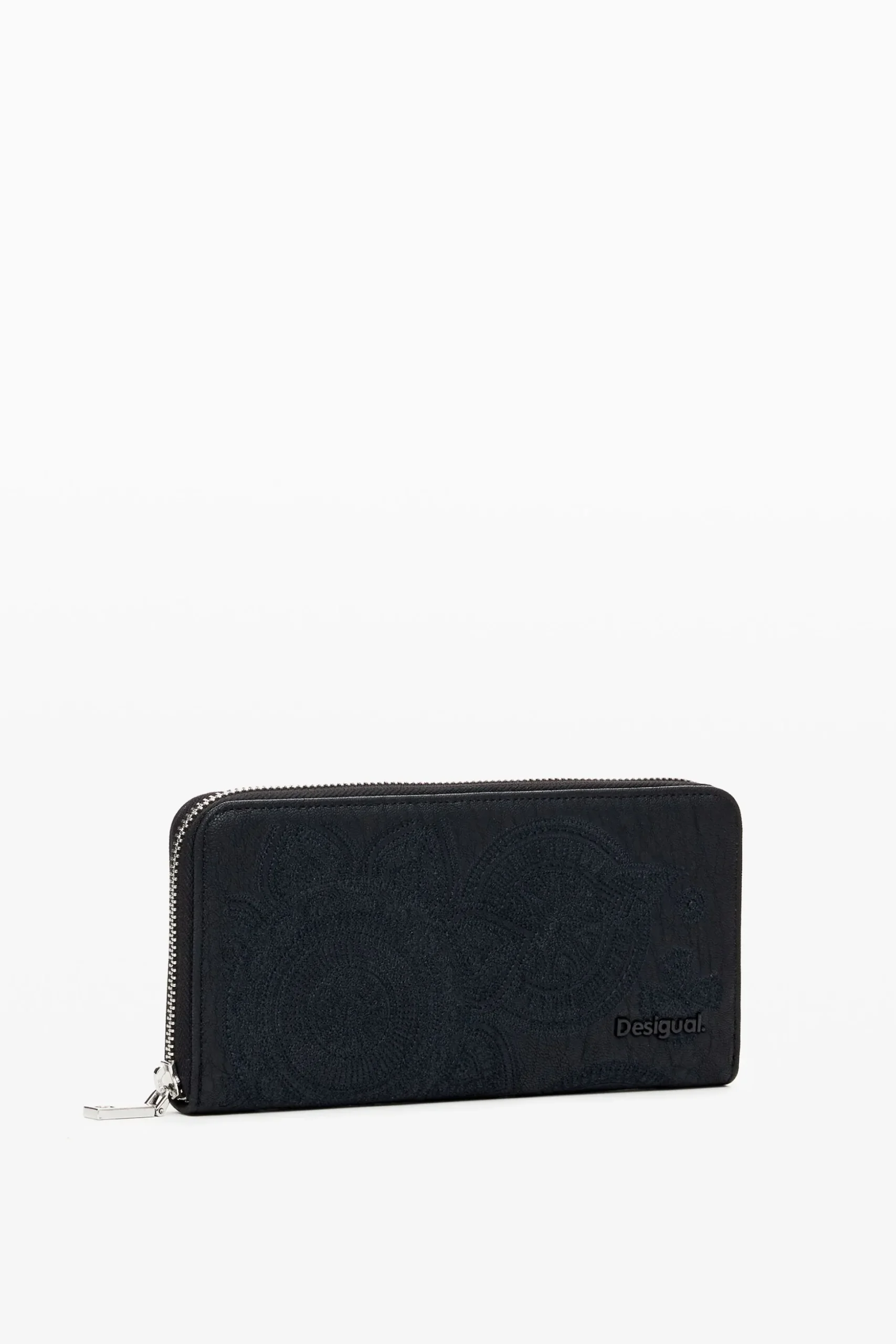 Cartera grande bordado flores