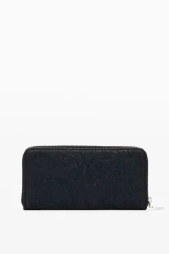 Cartera grande bordado flores