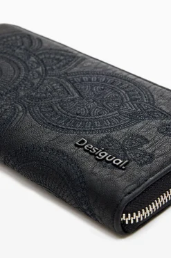 Cartera grande bordado flores