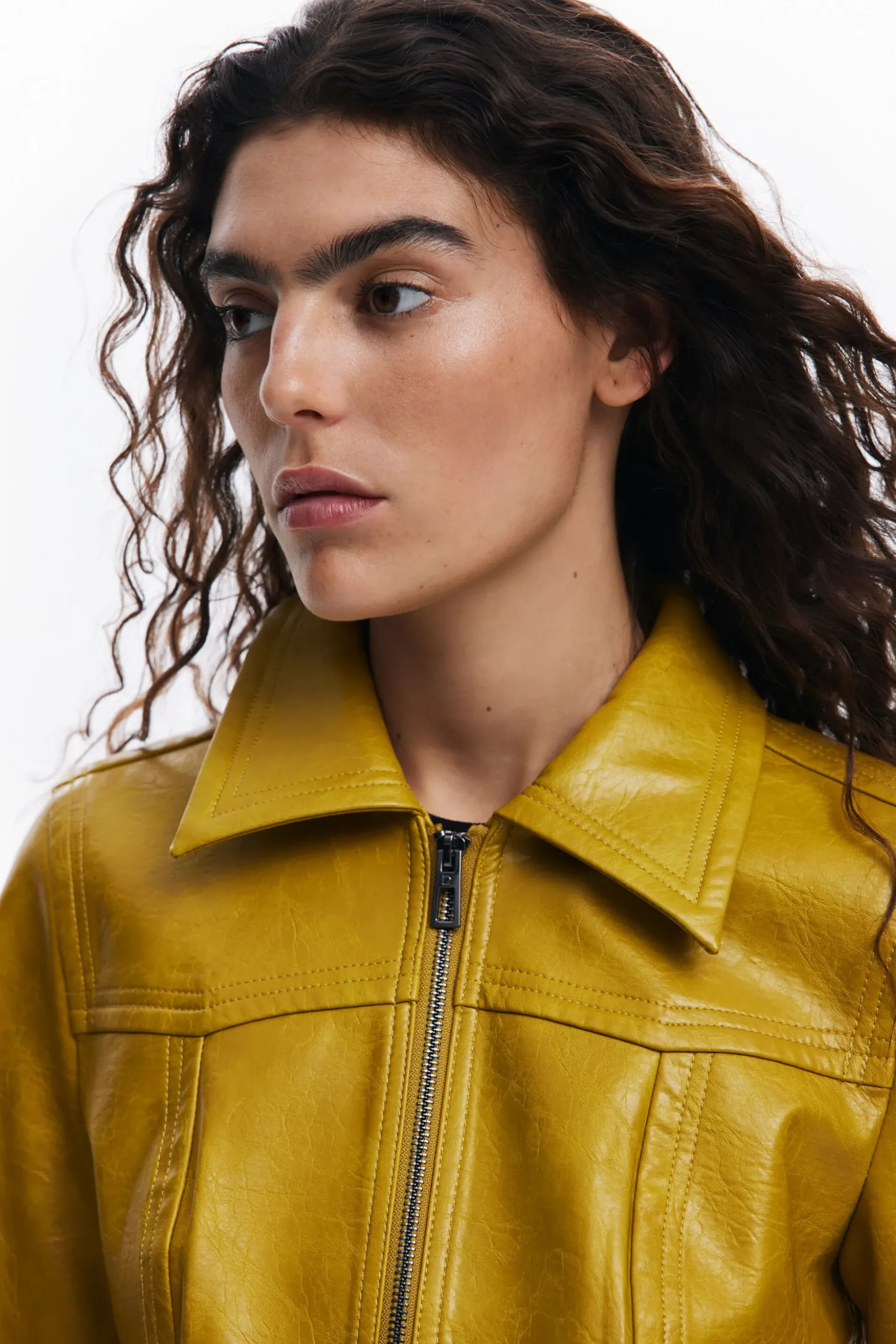 Cazadora biker efecto piel