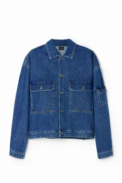 Cazadora denim bolsillos