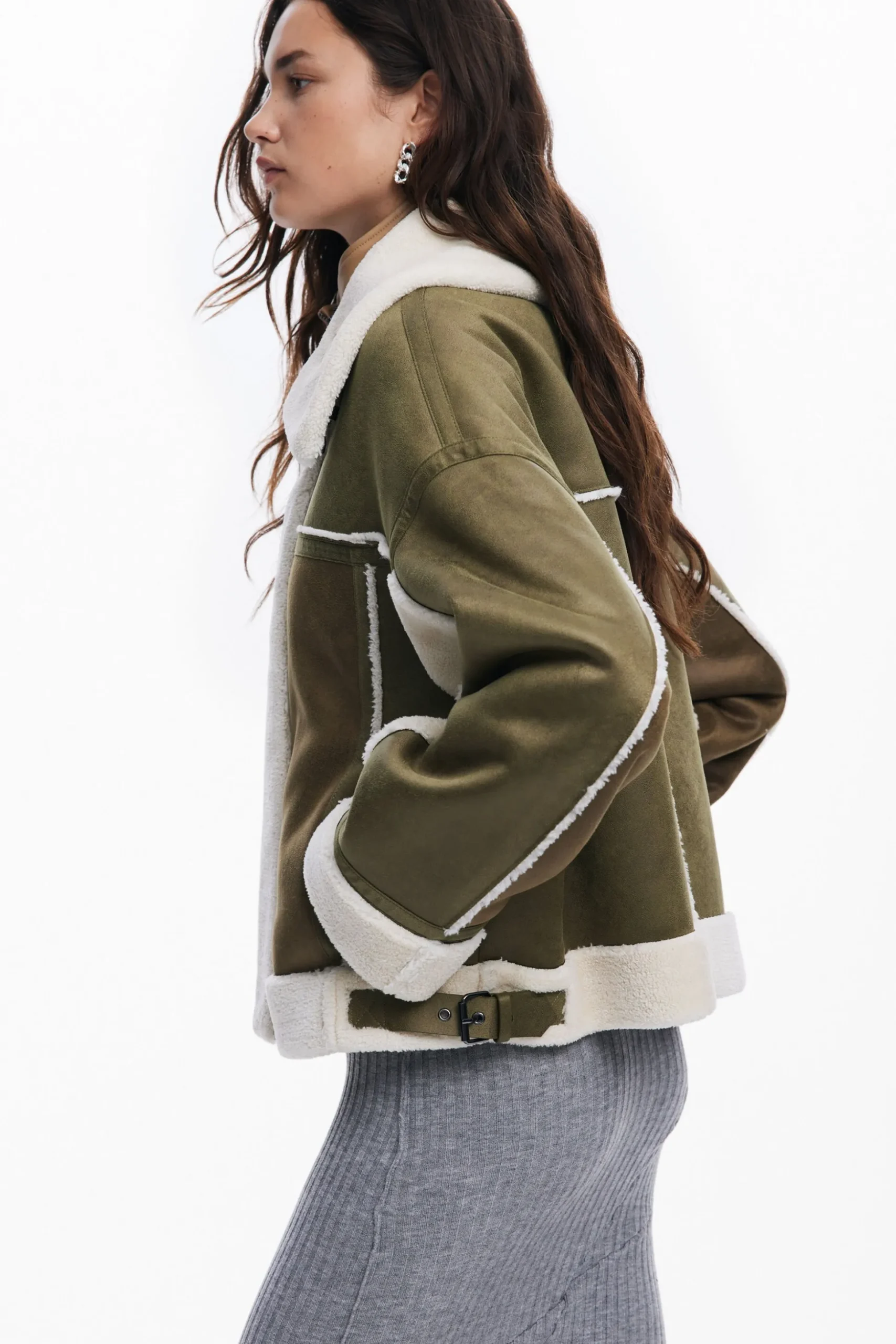 Chaqueta biker borrego