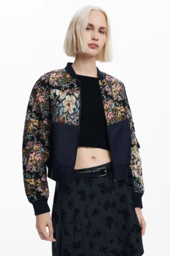 Chaqueta bomber estampada