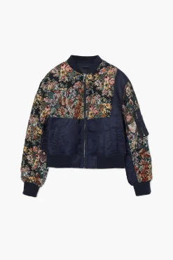 Chaqueta bomber estampada