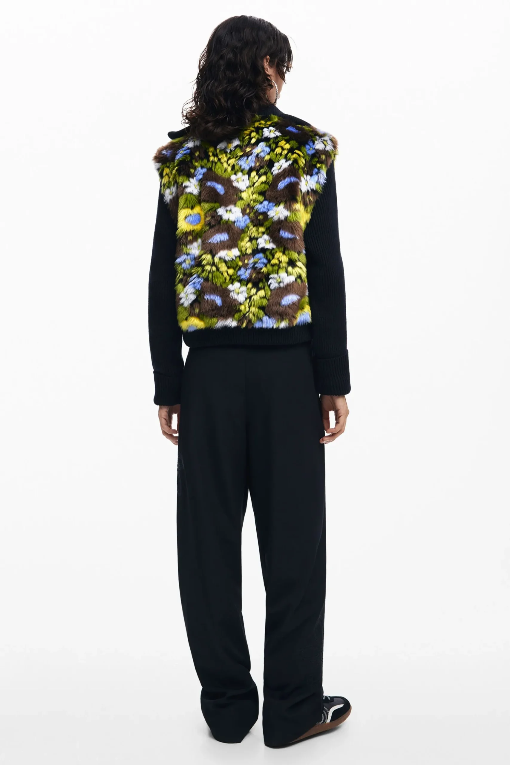 Chaqueta combinada flores