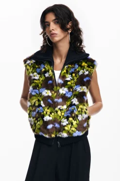 Chaqueta combinada flores