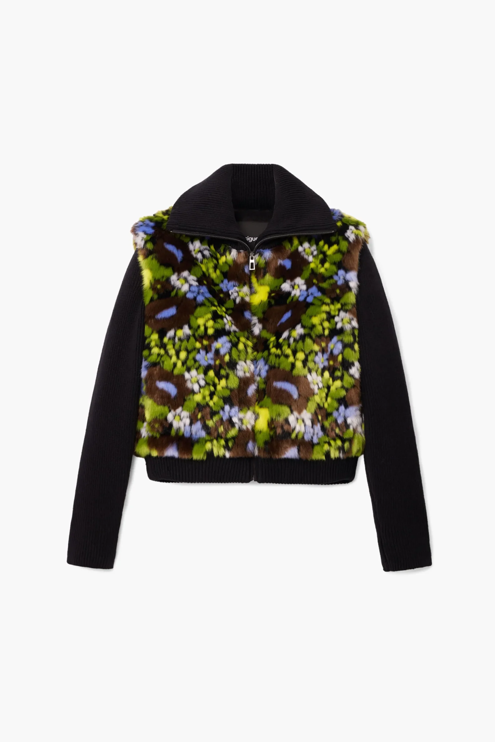 Chaqueta combinada flores