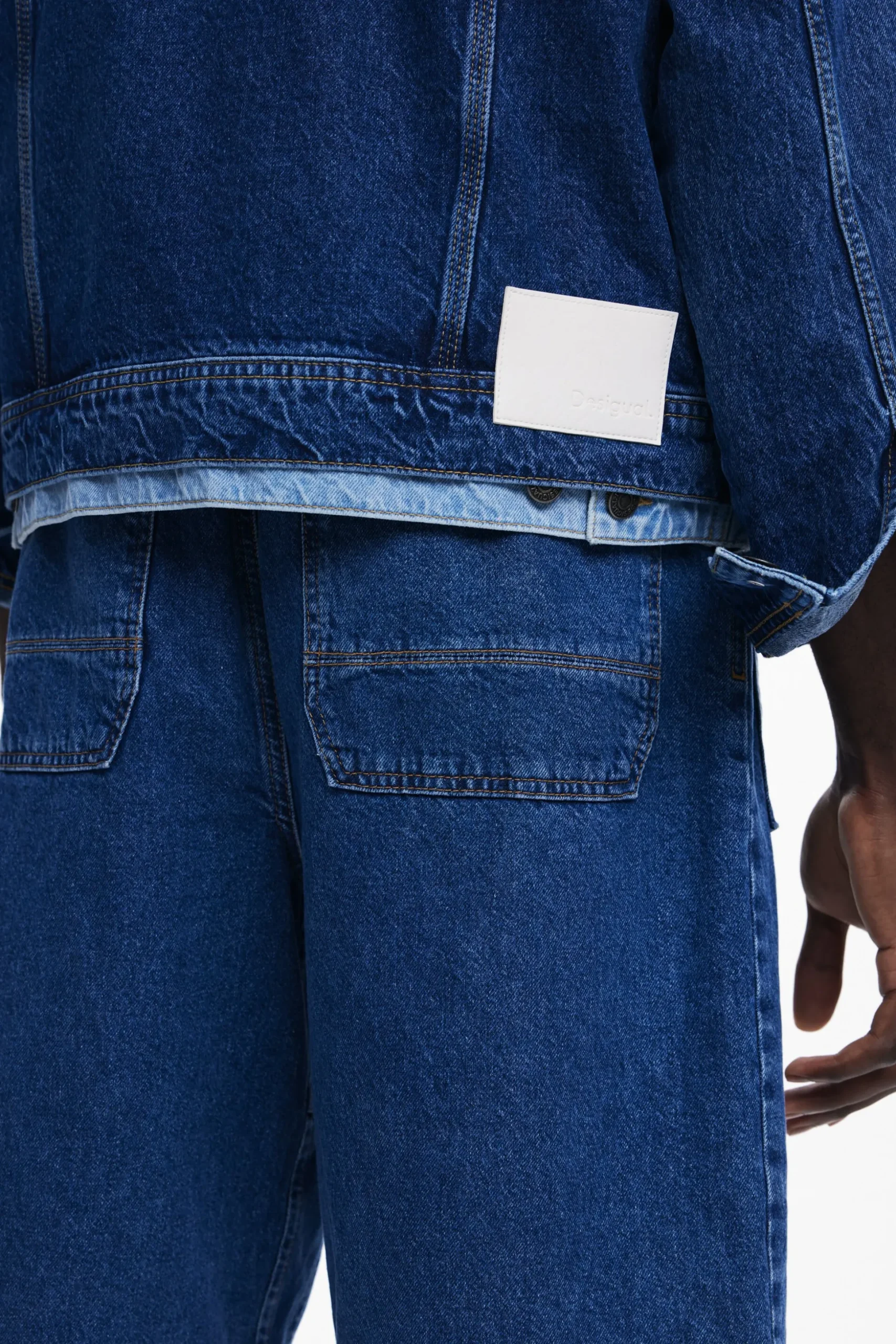 Chaqueta denim patchwork