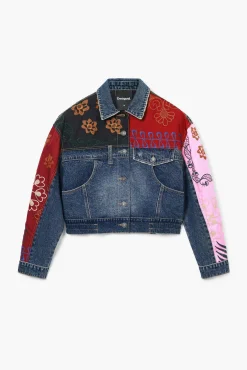 Chaqueta denim patchwork