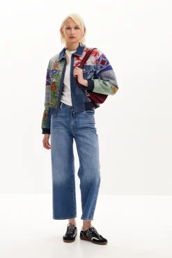 Chaqueta denim patchwork