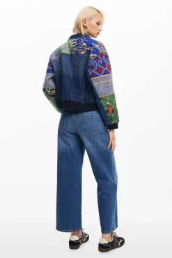 Chaqueta denim patchwork