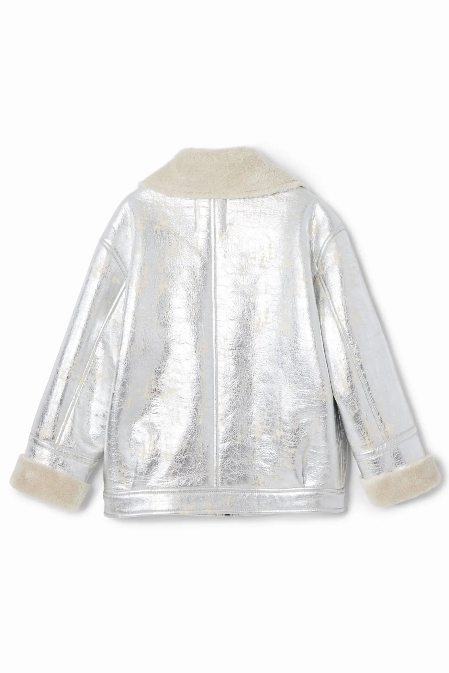 Chaqueta metalizada borrego