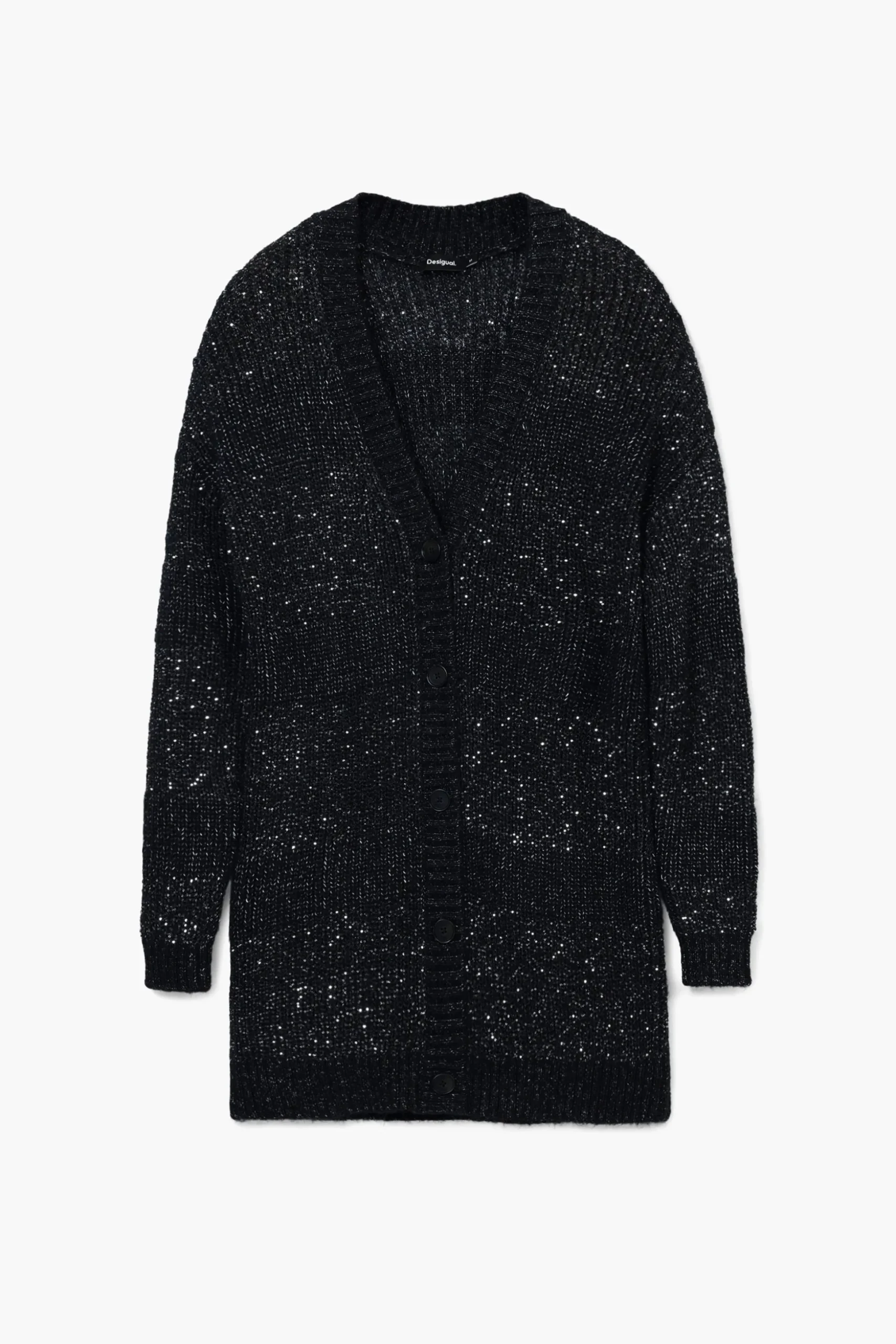 Chaqueta punto cuello en V
