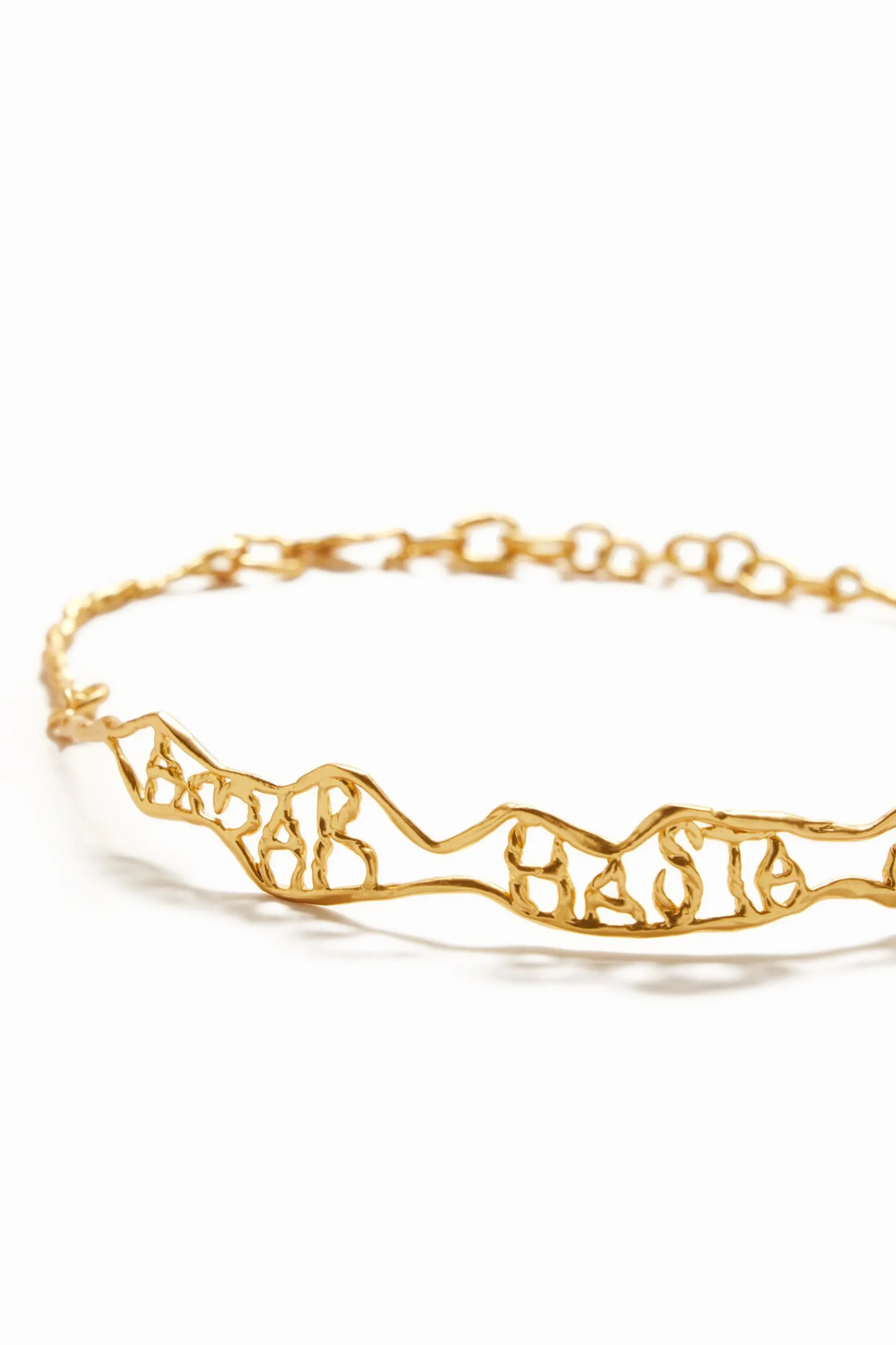 Choker mensaje estrecho baño oro Zalio