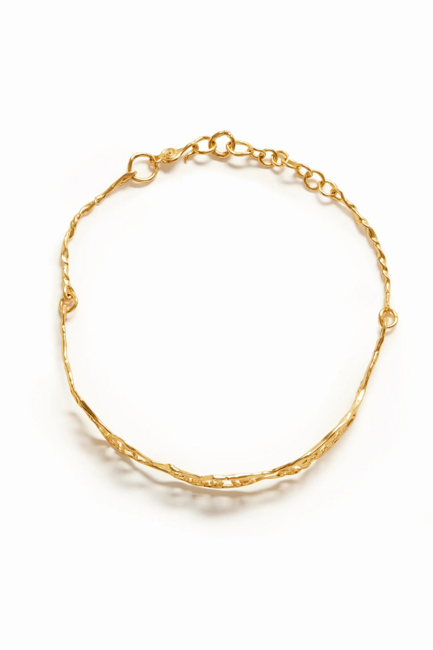 Choker mensaje estrecho baño oro Zalio