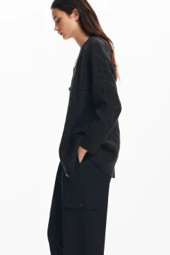 Cárdigan oversize punto