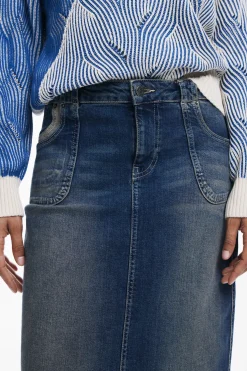 Falda midi denim
