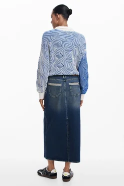 Falda midi denim