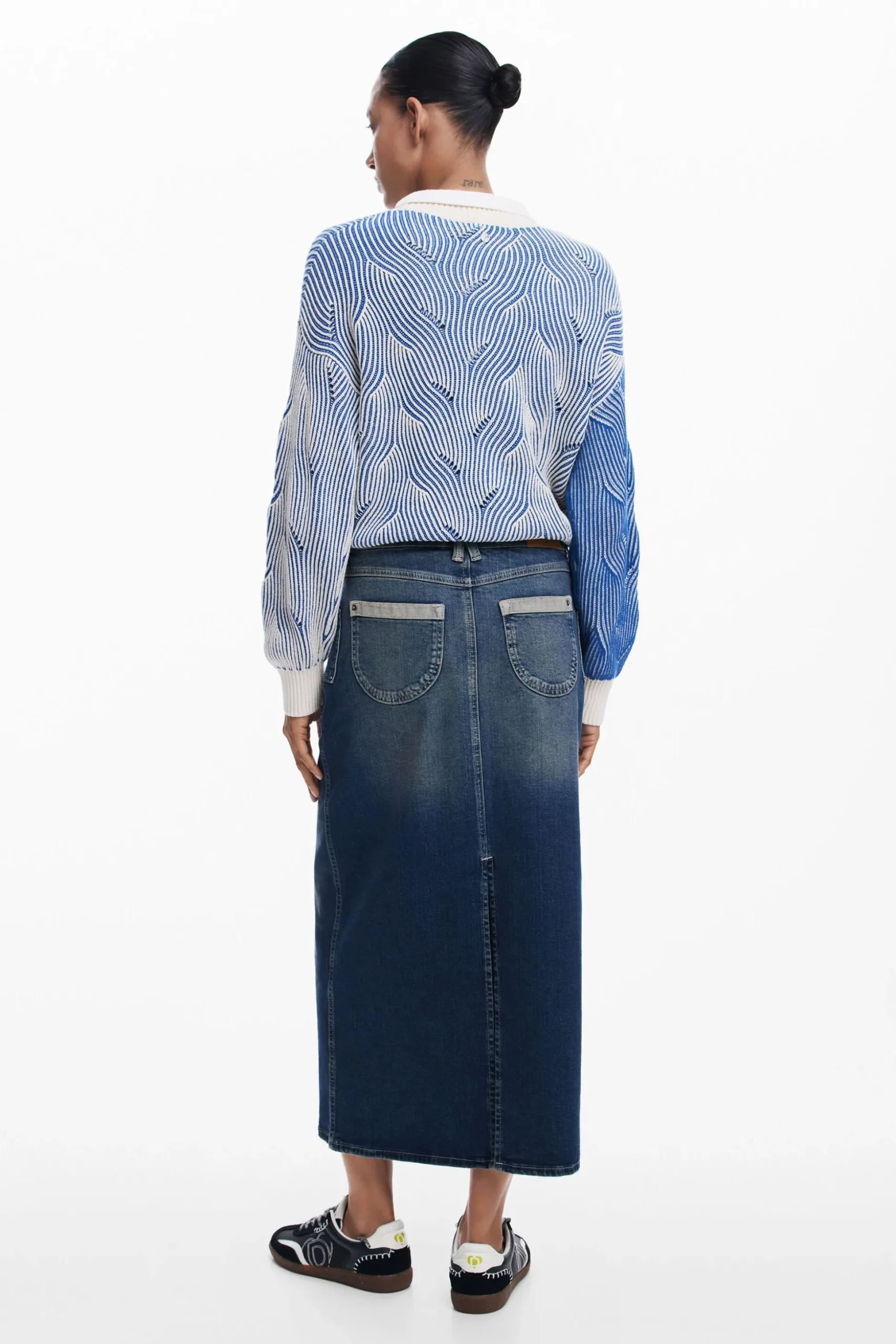 Falda midi denim