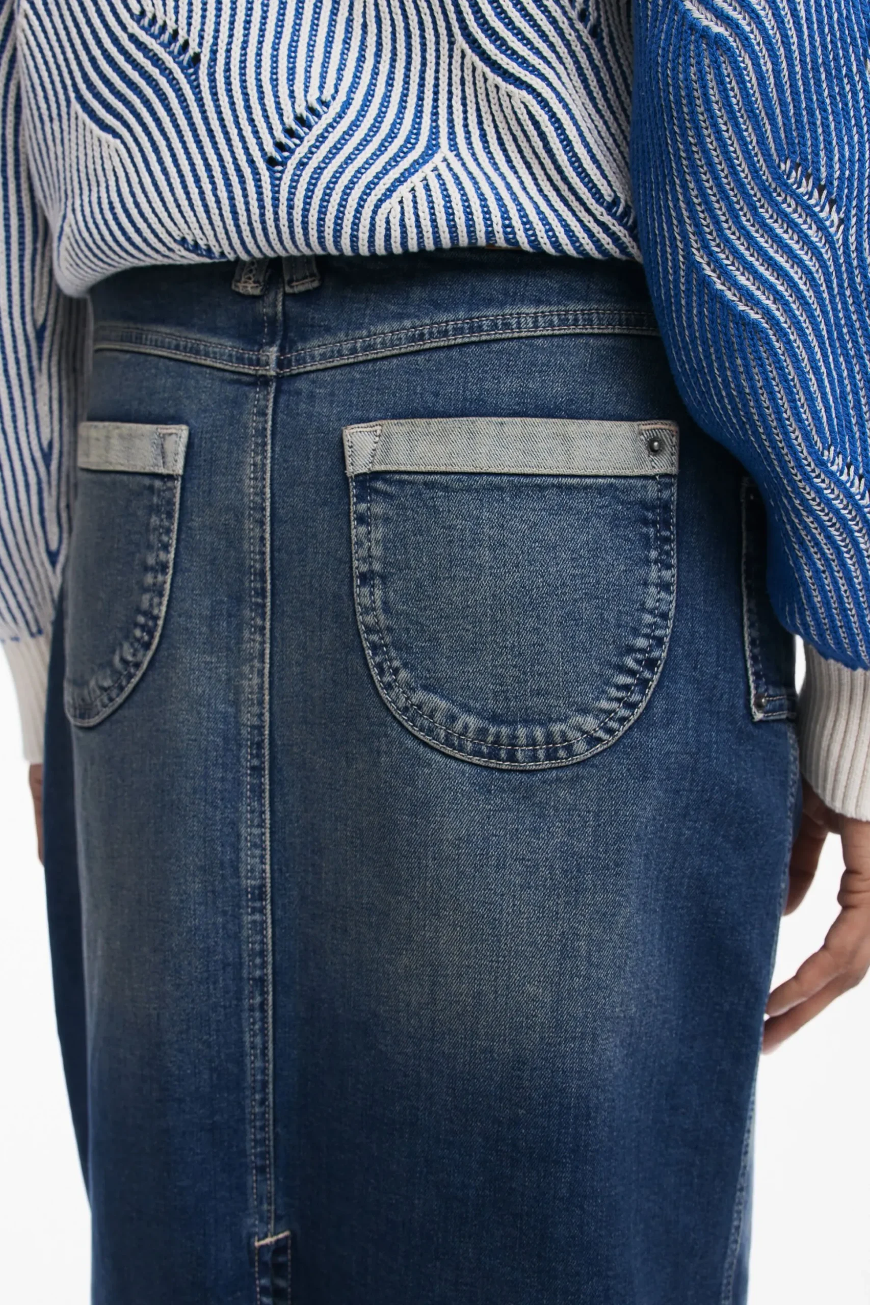 Falda midi denim