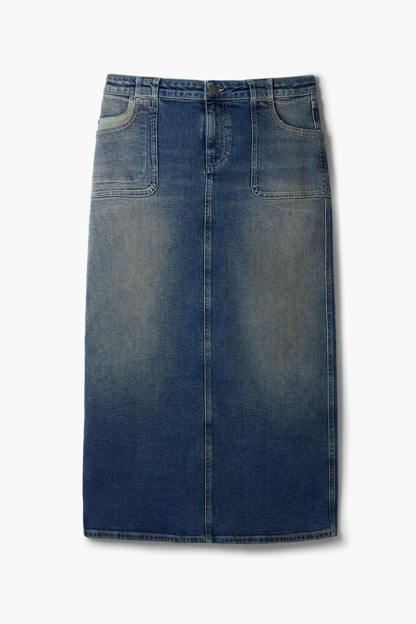 Falda midi denim