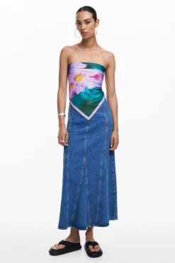 Foulard flores acuarela