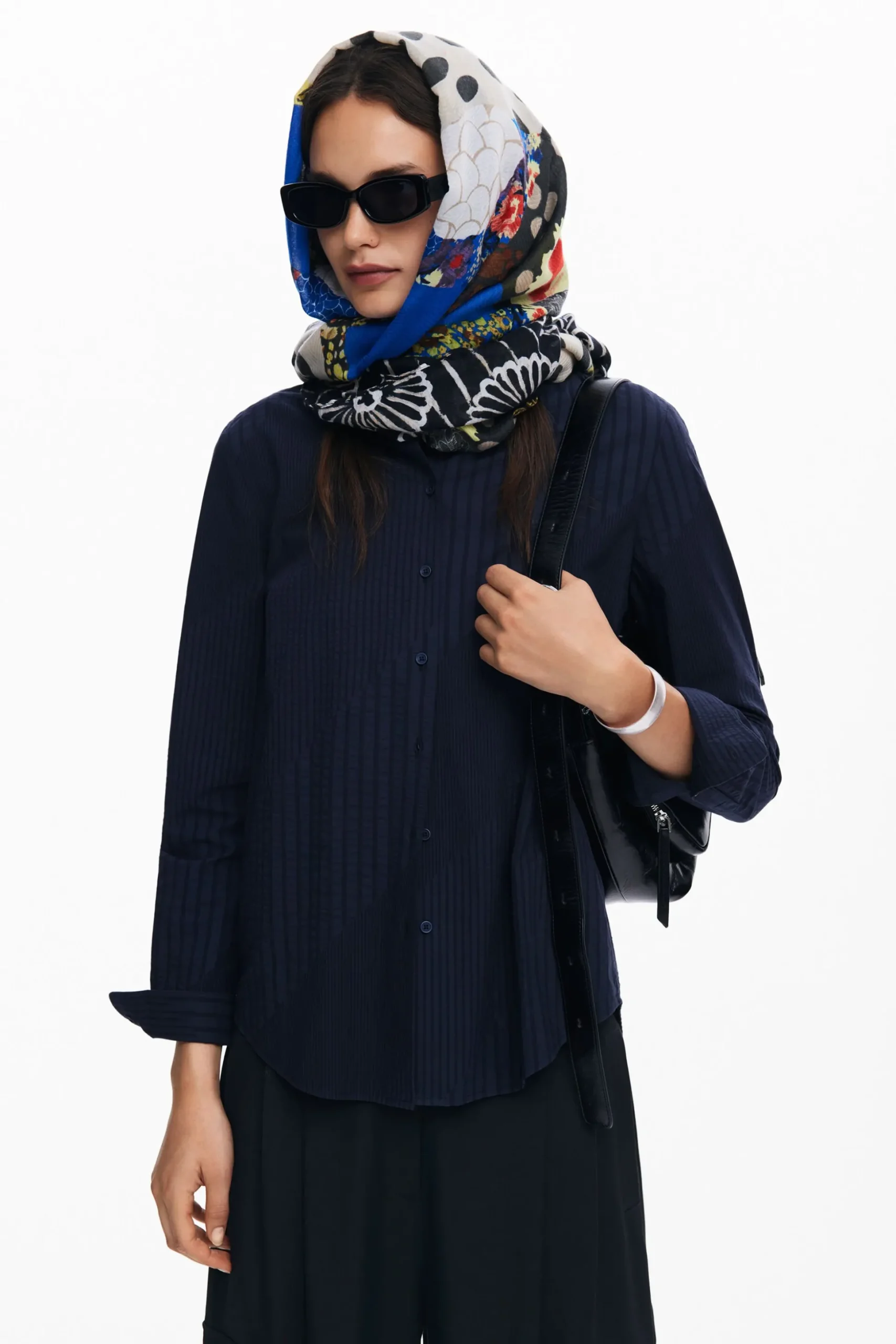 Foulard patch floral