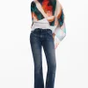 Foulard rectangular estampado