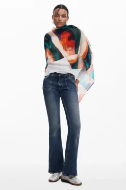 Foulard rectangular estampado
