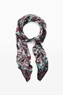Foulard rectangular flores