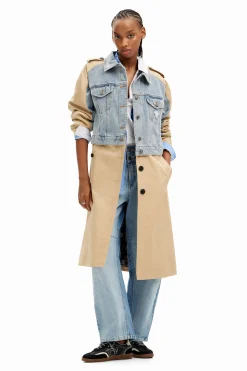 Gabardina híbrida denim
