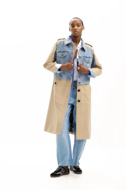 Gabardina híbrida denim